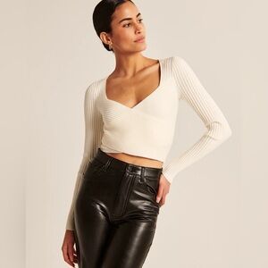 Abercrombie Long-Sleeve Sweater Wrap Top